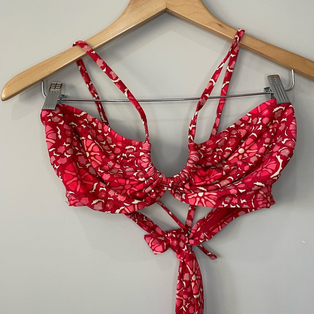 Rhode X Target Zinnia floral halter bikini top bandeau XL
